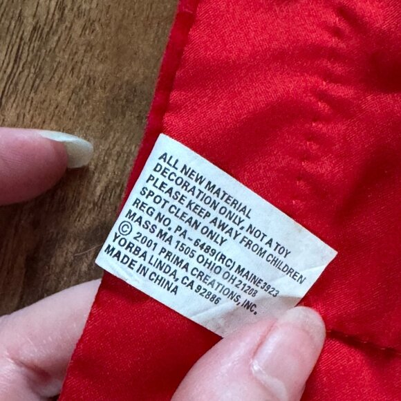 Vintage Prima Creations Fabric Advent Calendar With Snowman Mittens Design 2001 - Picture 6 of 7